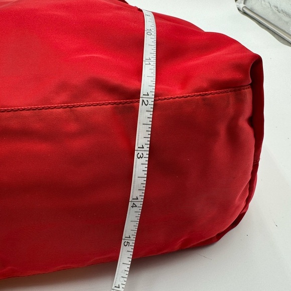 Prada - Authentic - Red Nylon Tote Bag - Picture 12 of 16